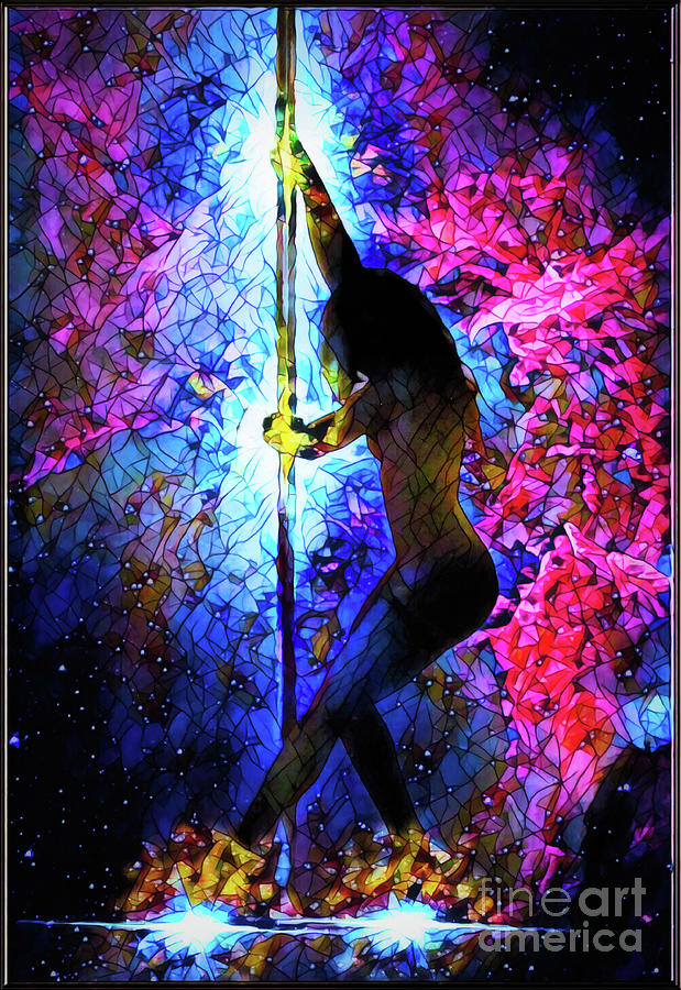 Cosmic Dance Stained Glass Digital Art by Recreating Creation