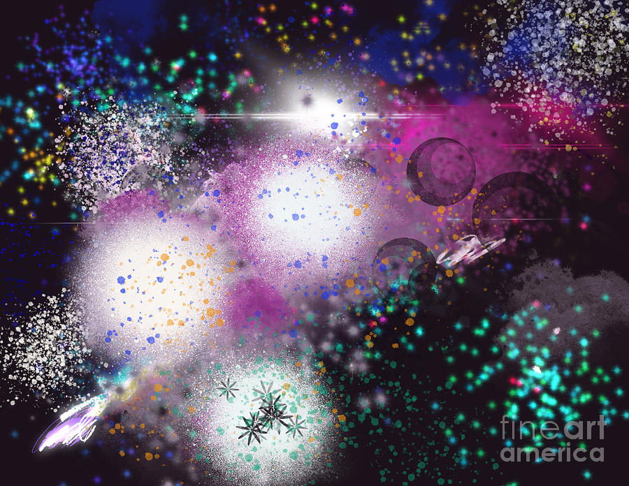Cosmic Explosions Digital Art by Zotshee Zotshee