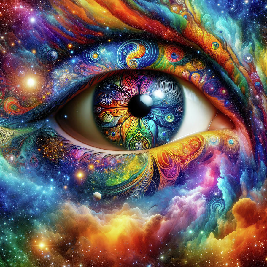 Cosmic Eye 01 Colorful Universe Digital Art by Matthias Hauser