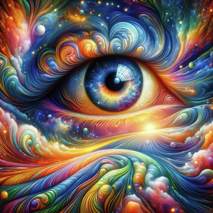 Cosmic Eye 05 Surreal Universe Digital Art by Matthias Hauser