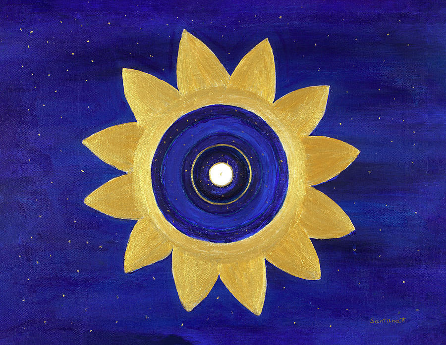 Cosmic Lotus Painting by Santana Star