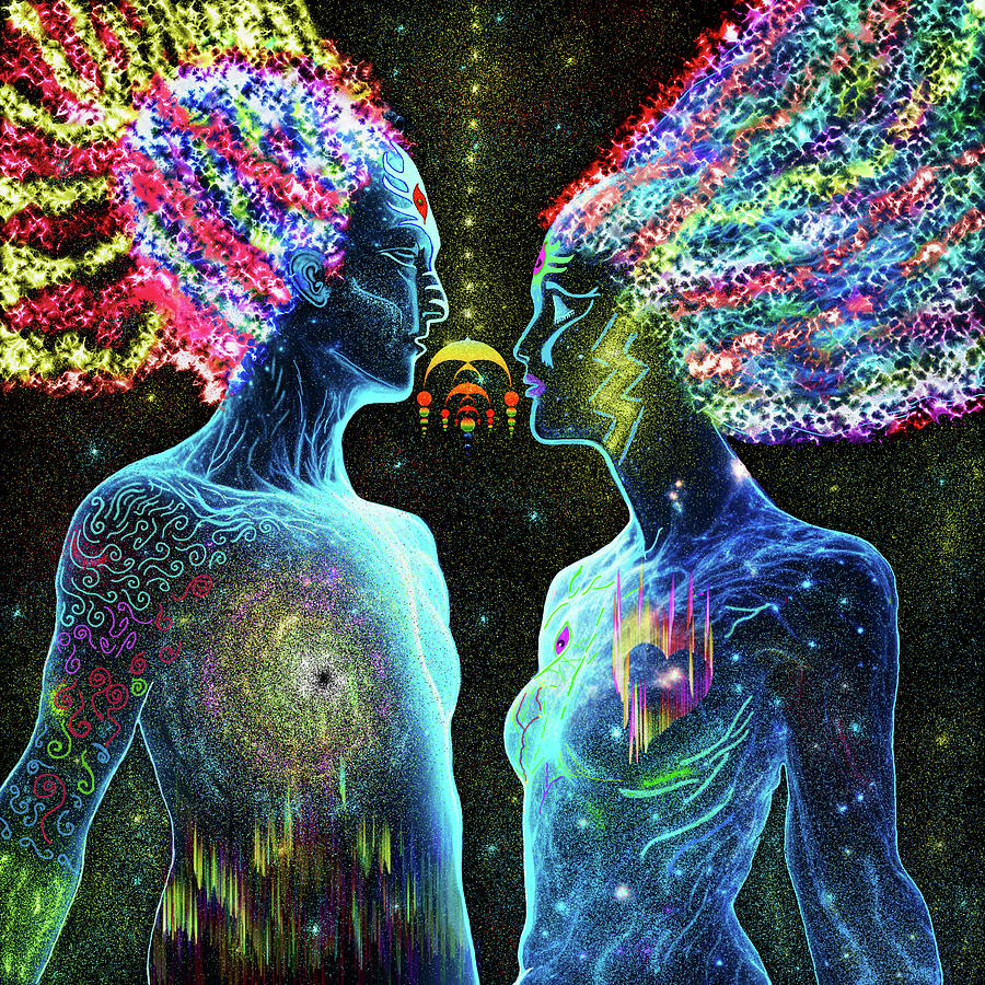 Cosmic  Love Entanglement Digital Art by Myztico Campo