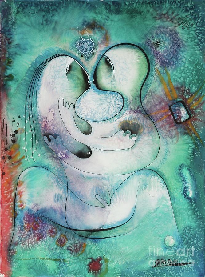 Cosmic Lovers 2  Painting by Glen Neff