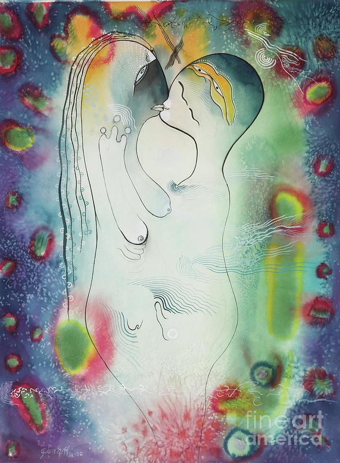 Cosmic Lovers  Painting by Glen Neff