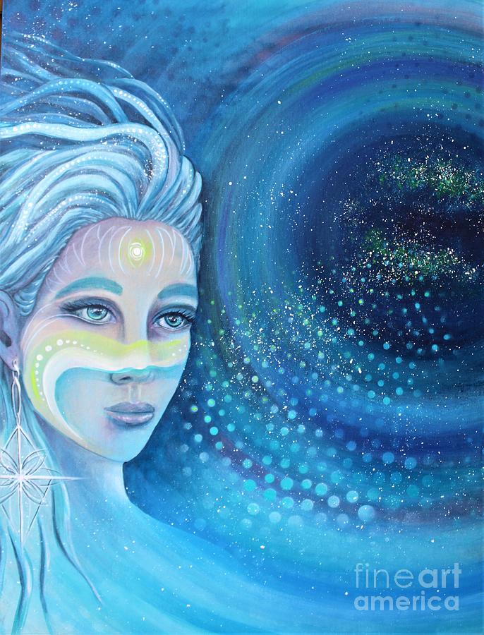 Cosmic Portal Goddess Painting by Reina Cottier