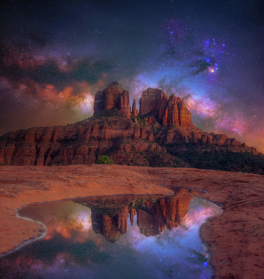 Cosmic Reflection of Cathedral Photograph by Heber Lopez