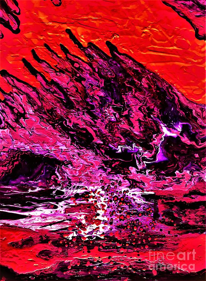 Cosmic Splash  Painting by Allison Constantino