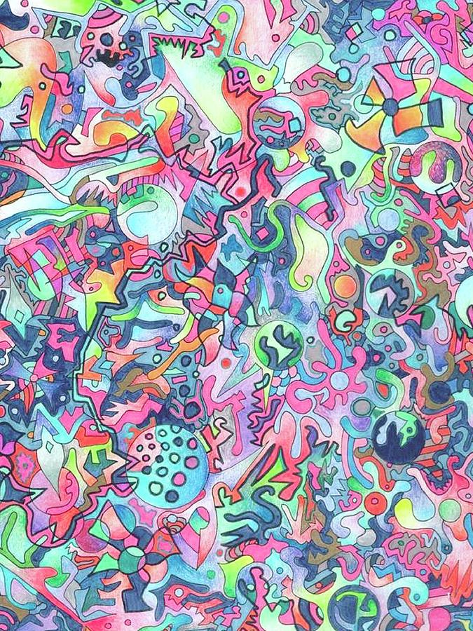 Cosmic Splat Drawing by Jonathan Olaya - Fine Art America