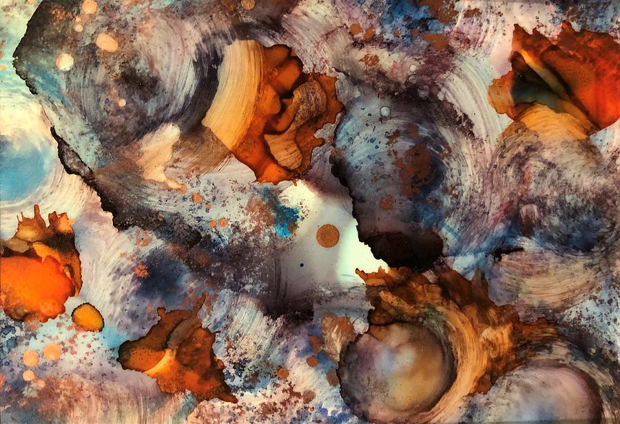Cosmic Storm Horizontal Painting by Rachelle Stracke