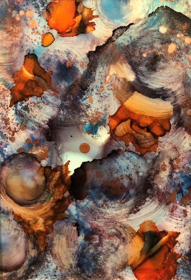 Cosmic Storm Vertical Painting by Rachelle Stracke