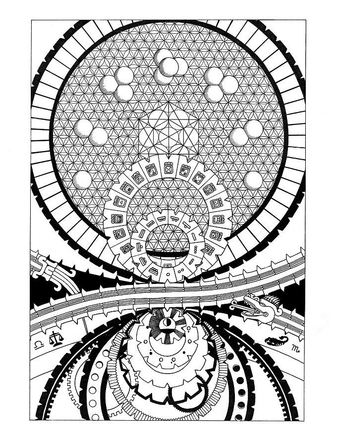 Cosmic Time Drawing by Trevor Grassi