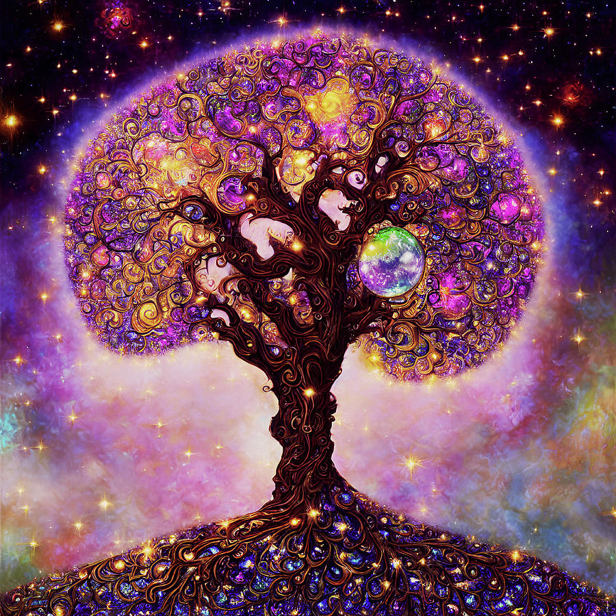 Cosmic Tree of Life Digital Art by Peggy Collins