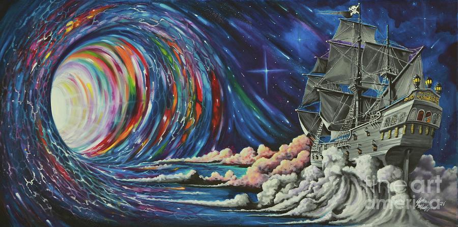 Surrealism Painting - Cosmic Voyage  by Johnny Maggard