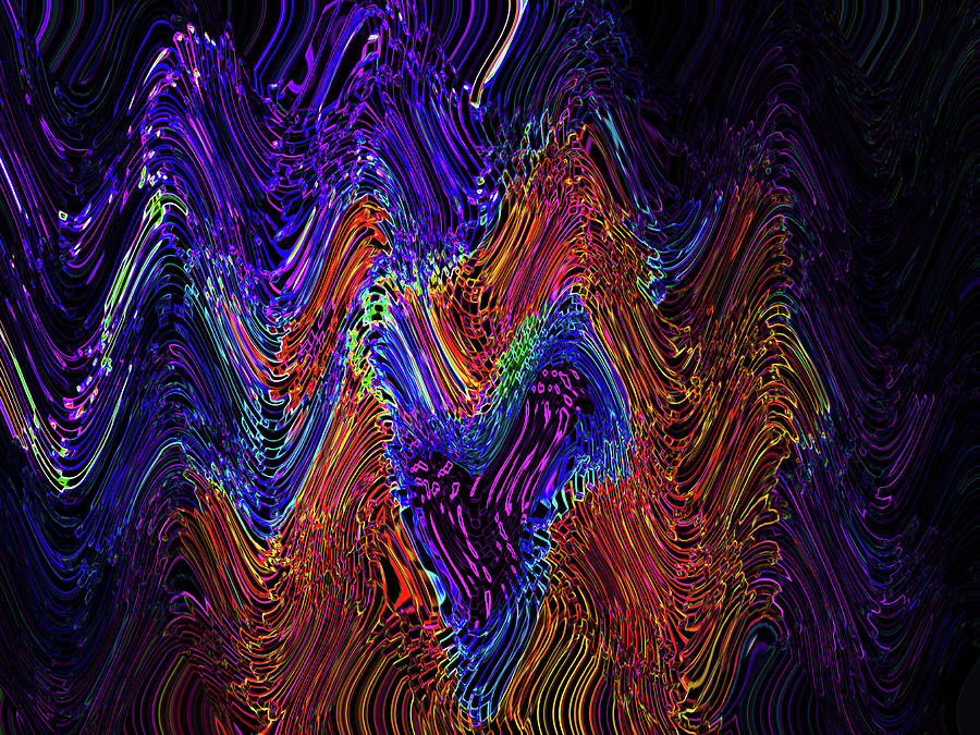 Cosmic Waves . 9a Digital Art by Adnan Salimi - Fine Art America