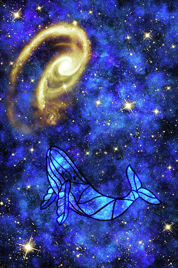 Cosmic Whale Digital Art by Peggy Collins