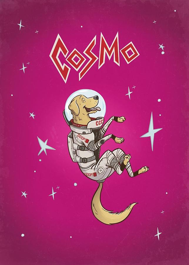 Cosmo the Space Dog Digital Art by Thuy Dinh Thi | Pixels