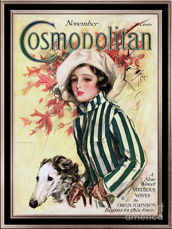 Cosmopolitan Front Cover November 1917 by Harrison Fisher Old Masters Fine Art Reproduction Painting by Rolando Burbon Cosmopolitan Front Cover November 1917 by Harrison Fisher Old Masters Fine Art Reproduction Painting by Rolando Burbon