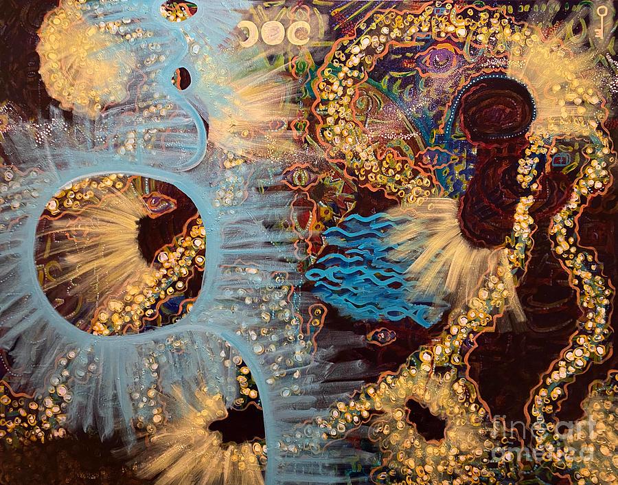 Cosmos Calls Painting by Sylvia Becker-Hill