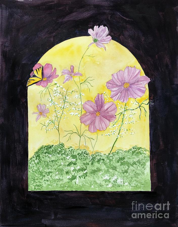 Cosmos Painting by Christine Lathrop