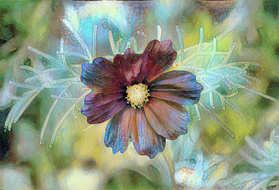 Cosmos Flower Fantasy Digital Art by Gaby Ethington