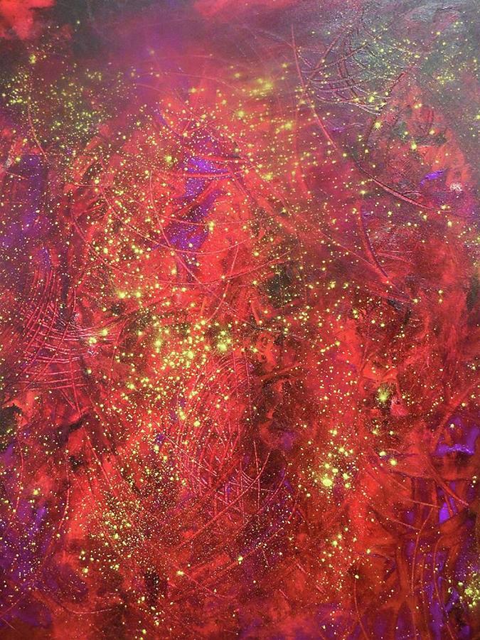 Cosmos Painting by Karen Lillard