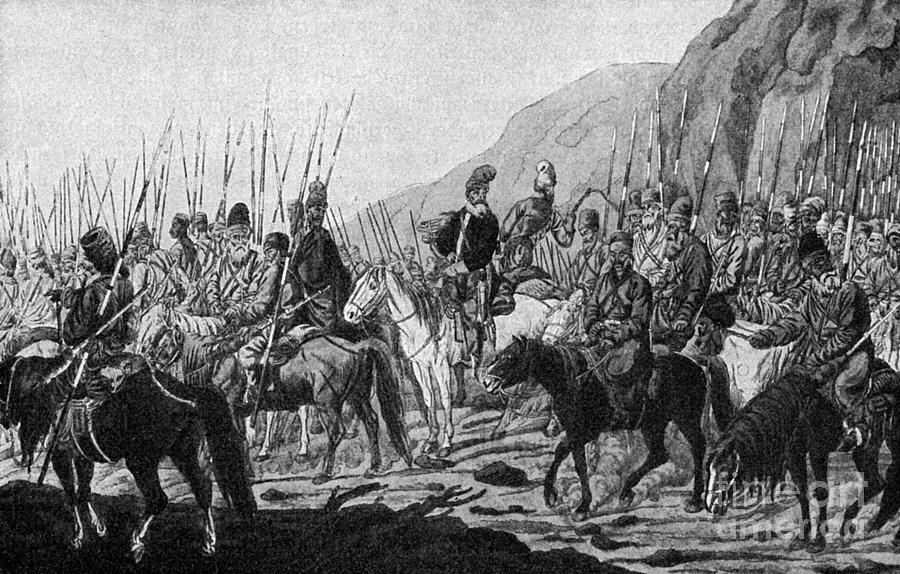 Cossacks, 1813 Drawing by Granger