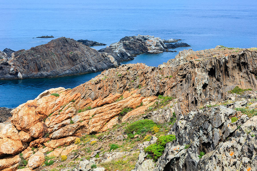 Costa Brava rocky coast, Spain. Photograph by J-wildman