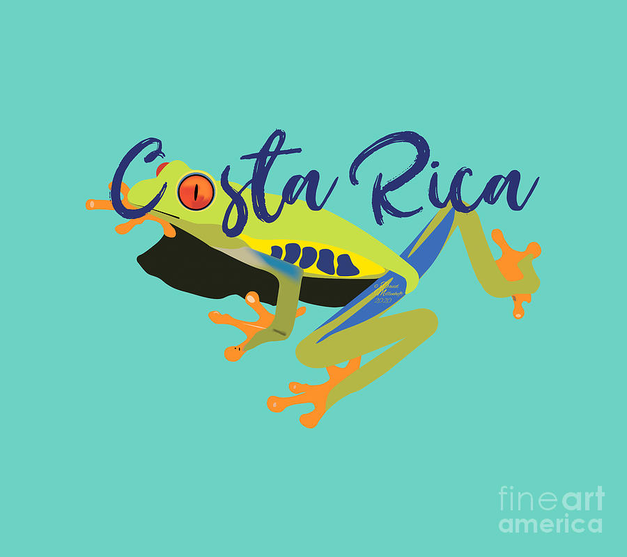 Costa Rica Red Eyed Tree Frog Digital Art by David Millenheft