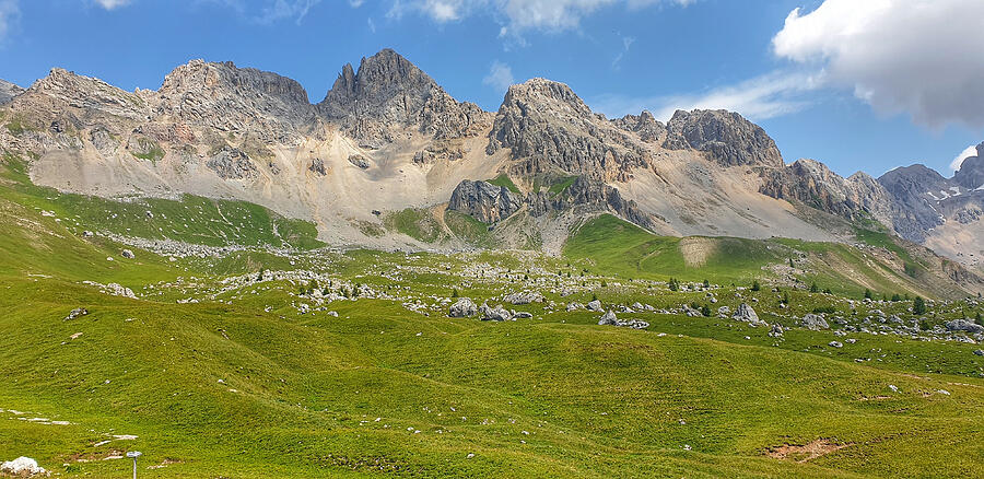 Costabella and Punta Uomo mountains - Val di Fassa - Dolomites Photograph by PJPhoto69