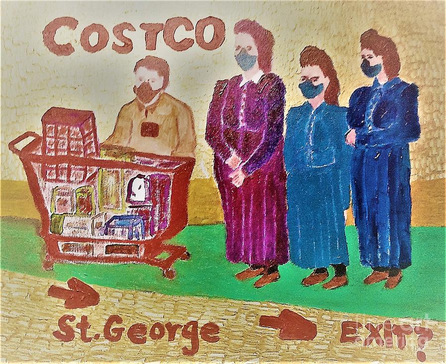 Honoring COVID COSTCO Employees and Honoring these BRAVE SOULS WHO PICK UP THE GROCERIES  Painting by Richard W Linford