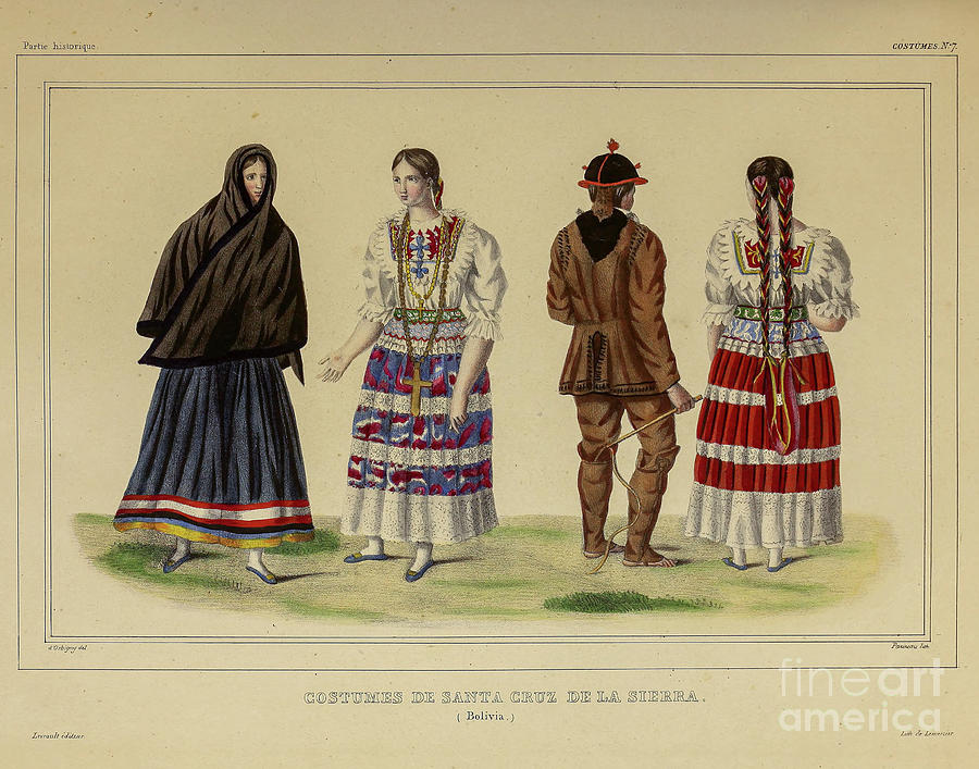 Costumes of Santa Cruz de la Sierra 1844 u1 Photograph by Historic