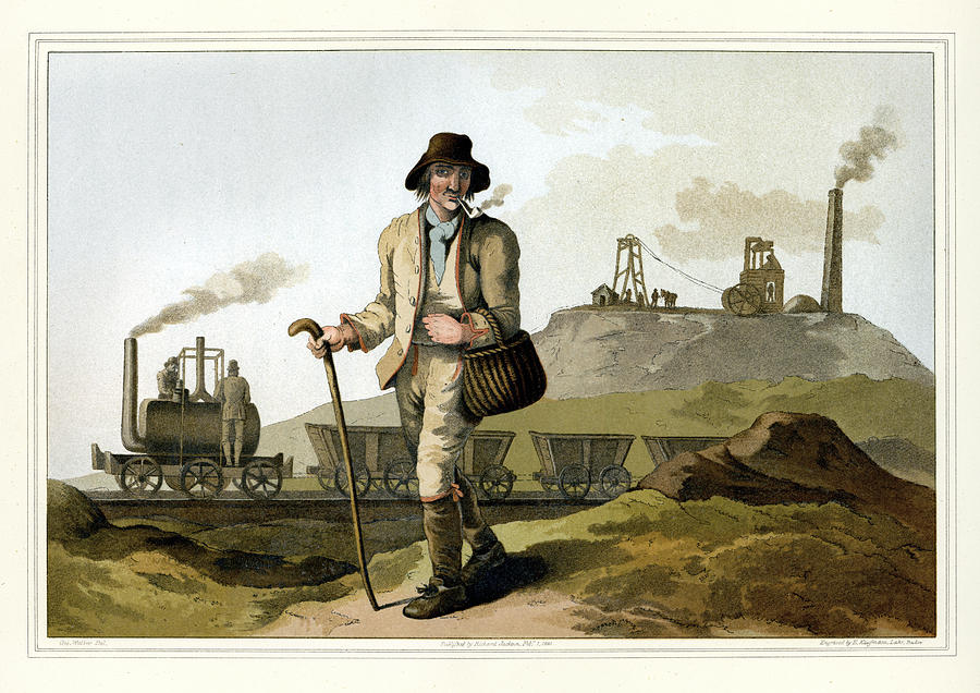 Costumes of Yorkshire - The Collier or Coal Miner Drawing by Duncan1890