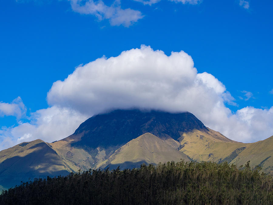 Cotacachi Volcano Above Otavalo City in Ecuador Photograph by L Bosco