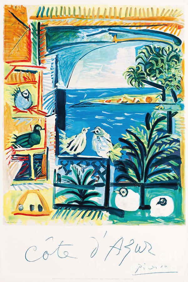 Bird Painting - Cote dAzur, France by After Picasso