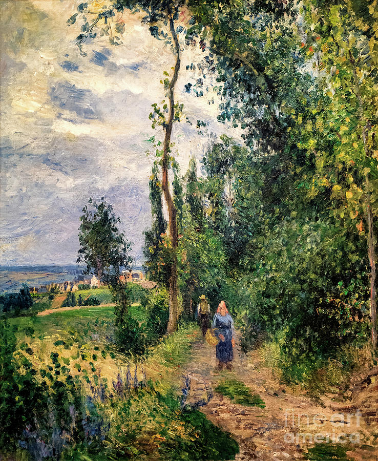 Cote des Grouettes Near Pontoise by Camille Pissarro 1878 Painting by Camille Pissarro