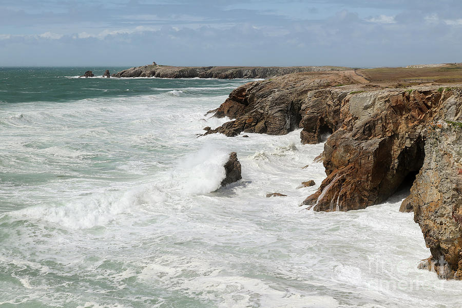 Cote Sauvage - wild coast of the peninsula of Quiberon, Brittany Photograph by Michal Boubin