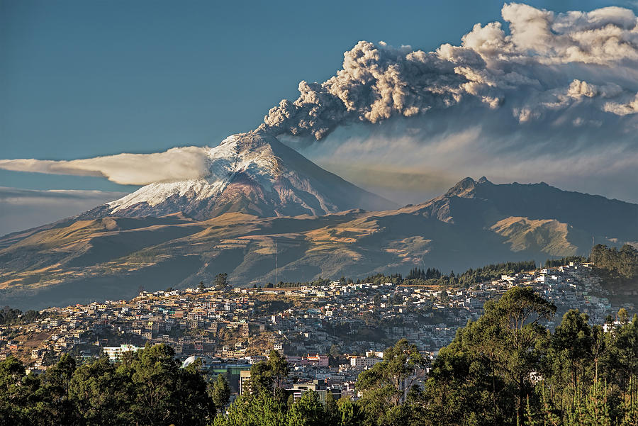 Cotopaxi volcano ash eruption Photograph by Henri Leduc