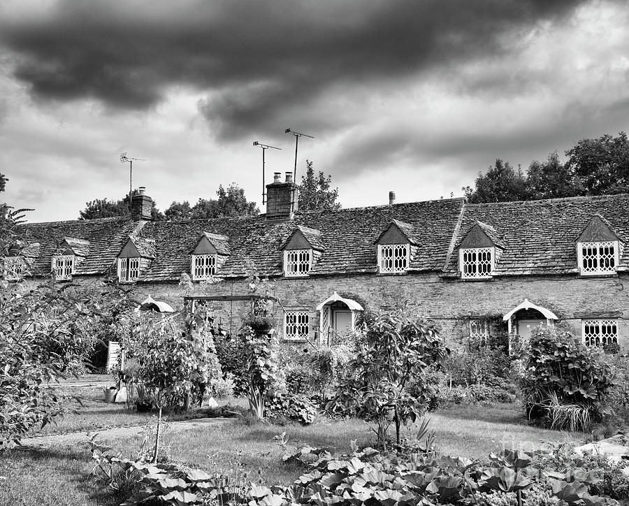 Cotswold Cottages in Calmsden Monochrome Photograph by Tim Gainey