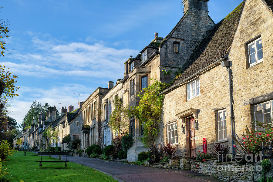 Cotswold Cottages on Burford Hill in the Early Morning Light Photograph by Tim Gainey