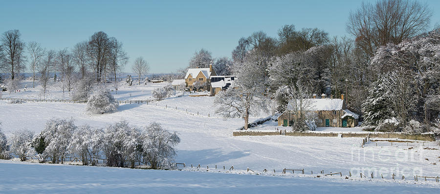 Cotswold Countryside in the December Snow Photograph by Tim Gainey