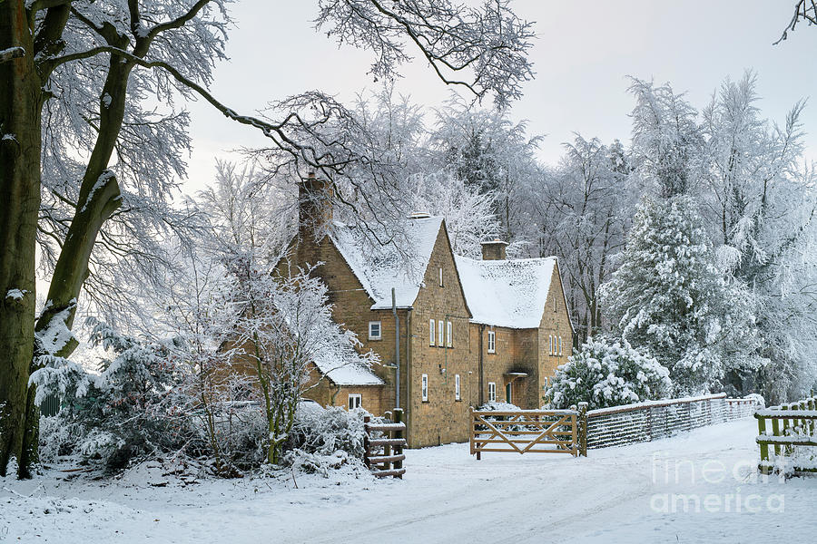 Cotswold House in the Snow Photograph by Tim Gainey