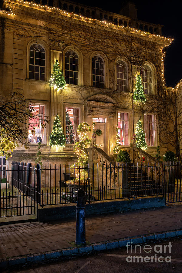 Cotswold Town House at Christmas Photograph by Tim Gainey