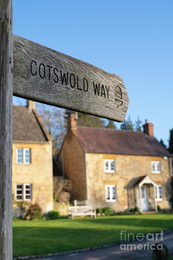 Cotswold Way Signpost in Stanton Photograph by Tim Gainey