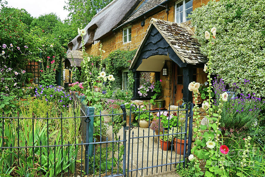 Cottage Garden and Gate Photograph by Peter Llewellyn