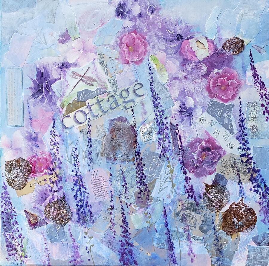 Cottage Garden Mixed Media by Nancy Phillips - Fine Art America