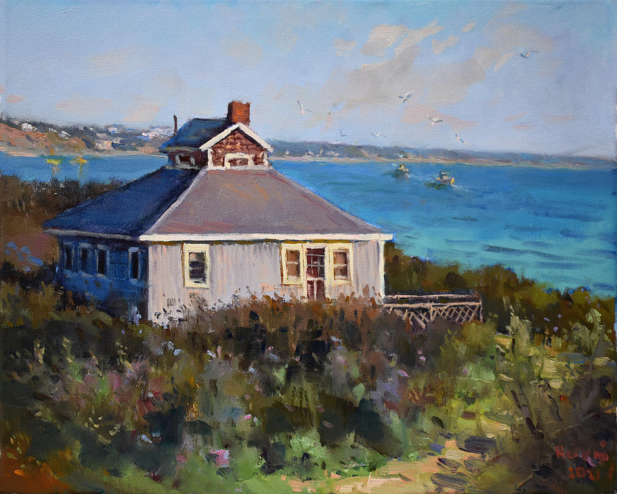 Tree Painting - Cottage in Cape Cod by Ylli Haruni