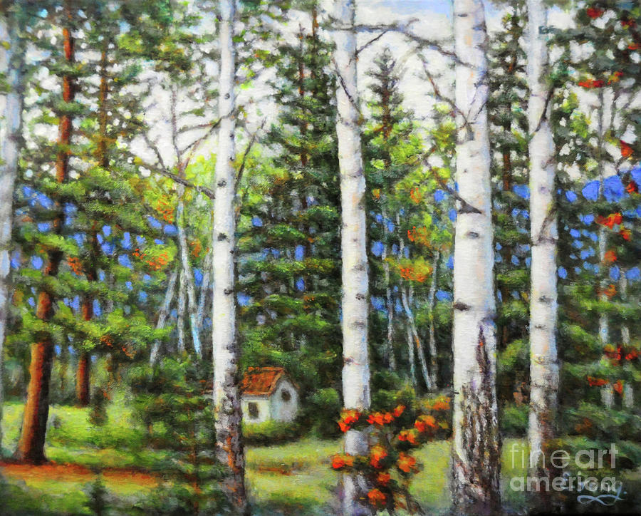 Cottage in the Woods 4 Painting by Eileen  Fong