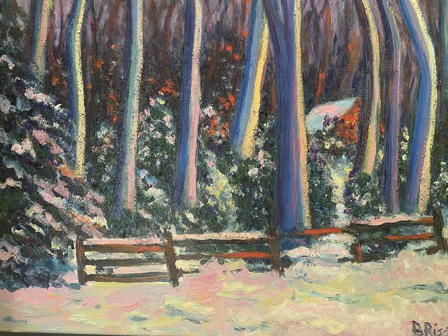 Cottage in the Woods Painting by Beth Riso