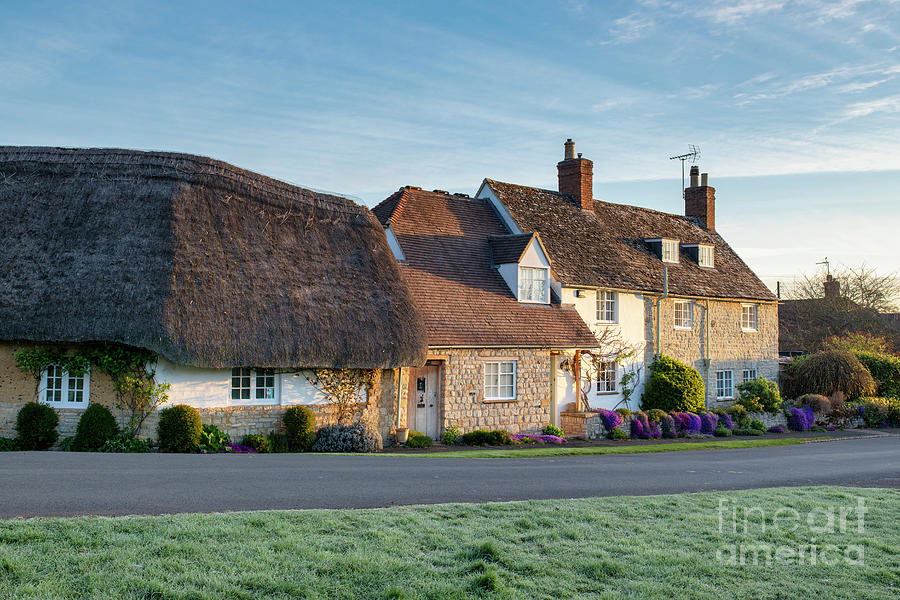 Cottage in Tredington Village on a Frosty Spring Morning Photograph by Tim Gainey