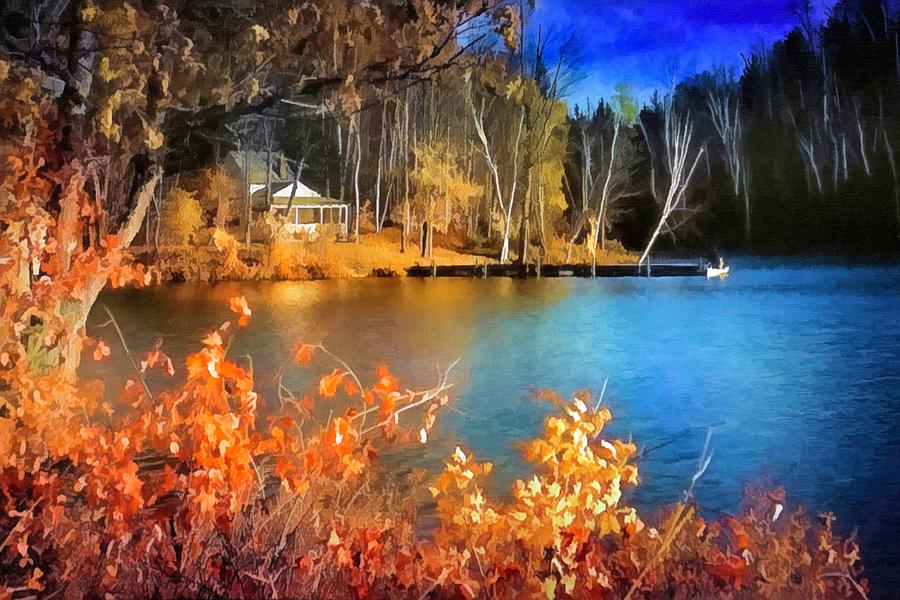 Fall Photograph - Cottage on Greenwood Lake by Donna Kennedy